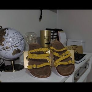 COPY - Indigo braided sandals.
